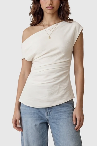 Modenaire Asymmetric One Shoulder Draped Top