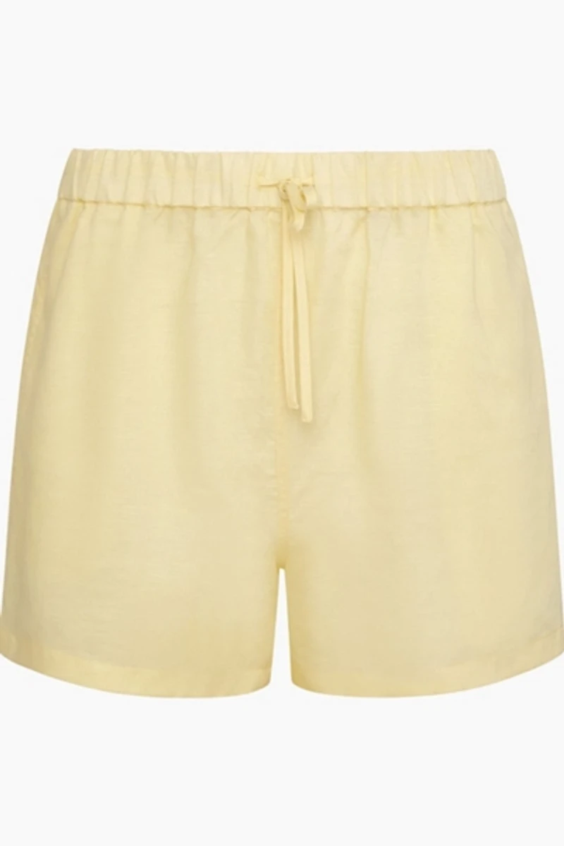 Onia Air Linen Elastic Drawstring Short