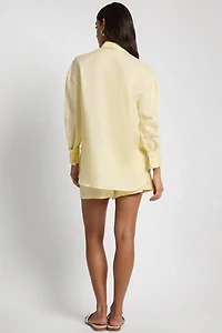 Onia Air Linen Elastic Drawstring Short