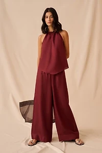 Onia Air Linen Wide Leg Drawstring Pant
