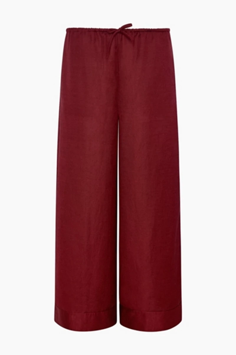 Onia Air Linen Wide Leg Drawstring Pant