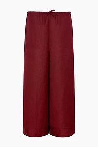 Onia Air Linen Wide Leg Drawstring Pant