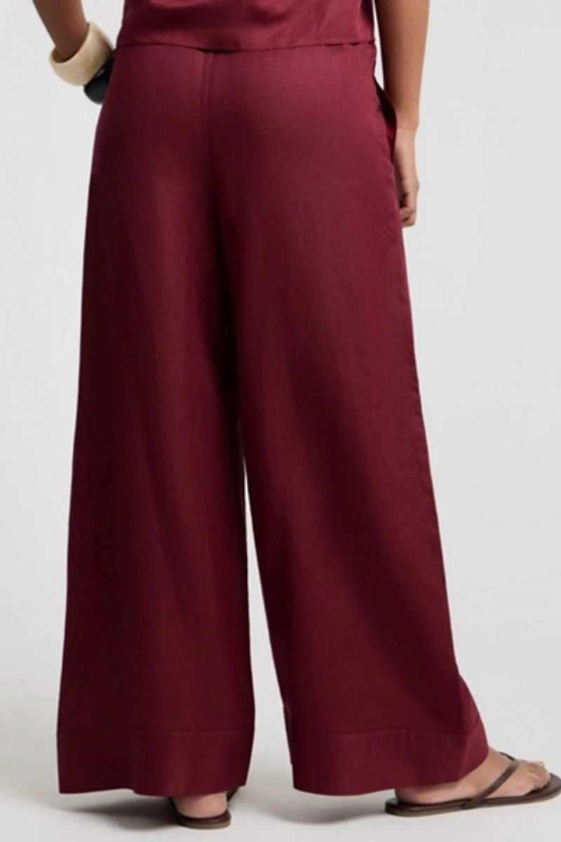 Onia Air Linen Wide Leg Drawstring Pant