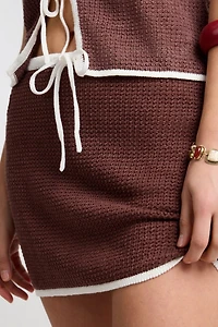 Onia Linen Knit Mini Skirt