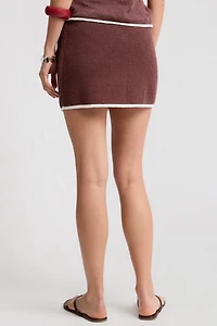 Onia Linen Knit Mini Skirt