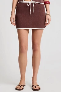 Onia Linen Knit Mini Skirt