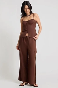 Onia Air Linen Underwire Corset Top