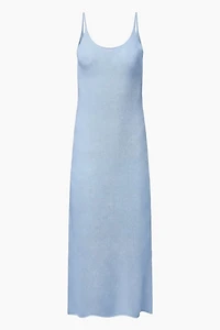 Onia Textured Linen Sweater Scoop Maxi Dress