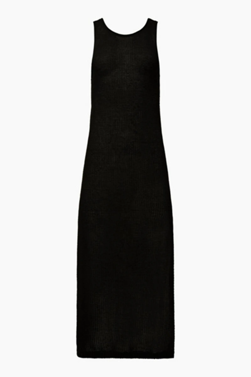 Onia Linen Knit Scoop Back Maxi Dress