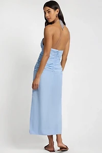 Onia Ruched Halter Dress