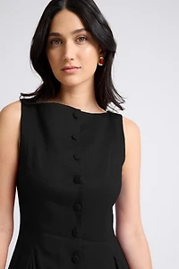 Onia Boatneck Button Front Dress