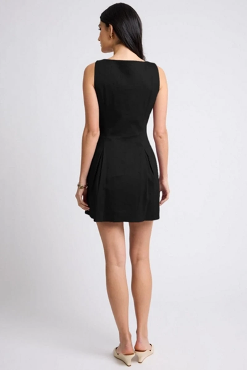 Onia Boatneck Button Front Dress