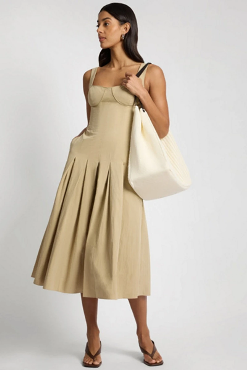 Onia Sweetheart Pleated Dress