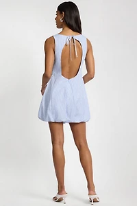 Onia Fitted Boatneck Bubble Mini Dress