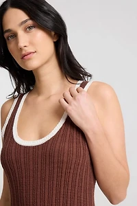 Onia Cotton Boucle Scoop Tank Dress