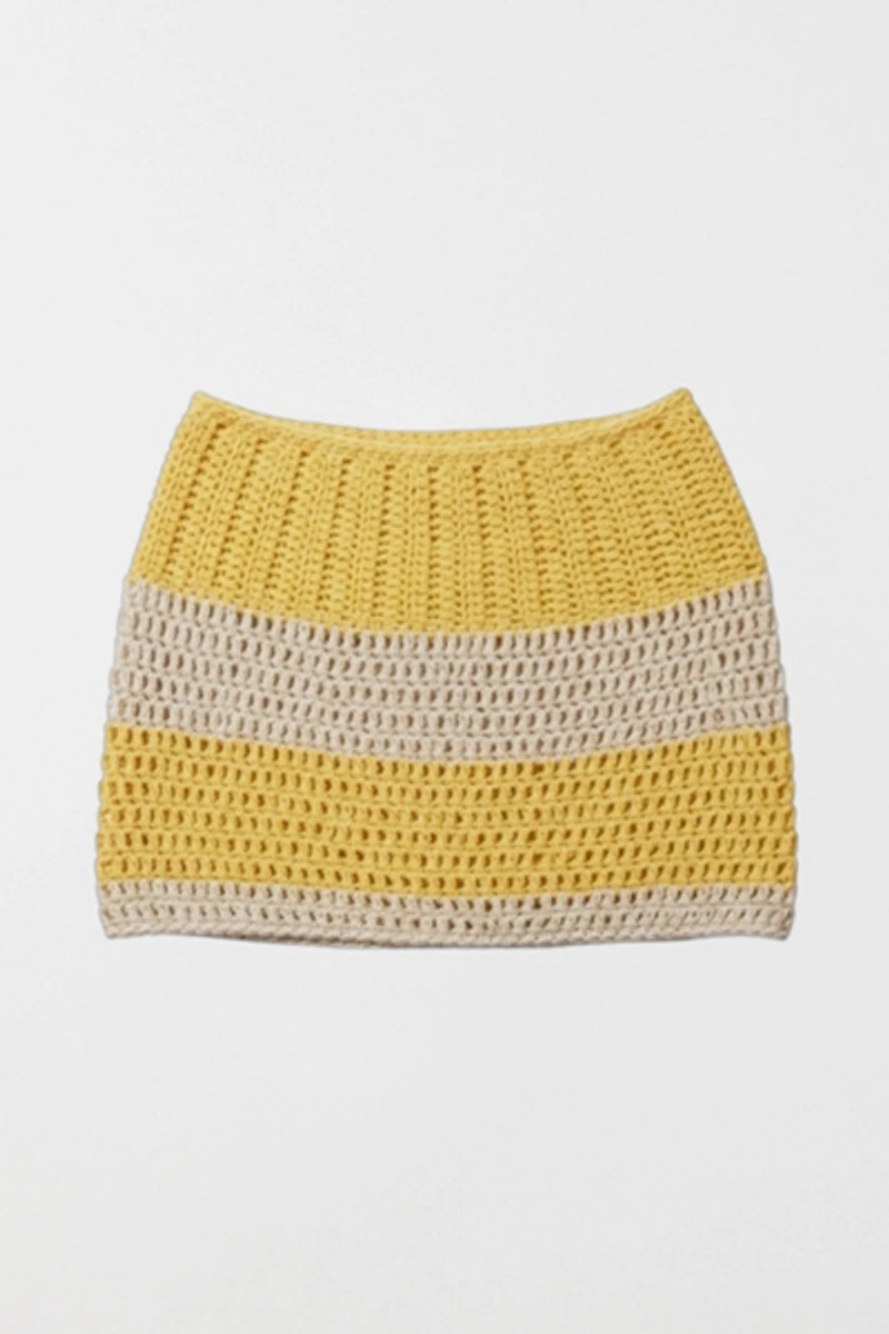 Gunes Wild Flower Crochet Mini Skirt