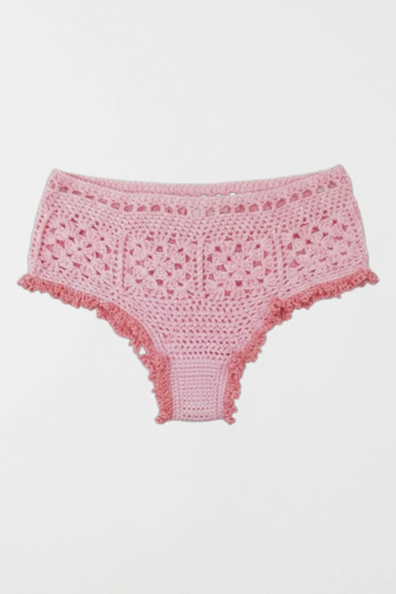 Gunes Blush Crochet Bikini Bloomers