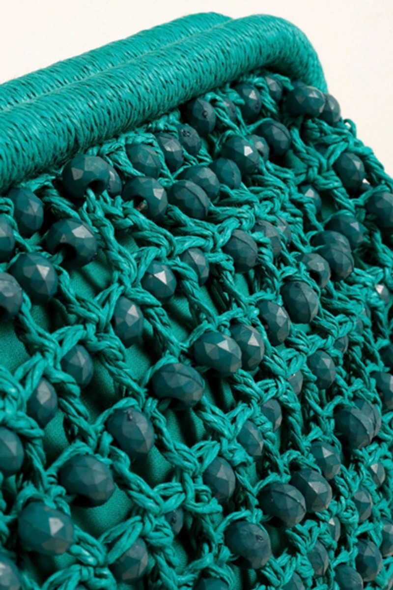 Zsa Zsa Zsu Delhi Raffia Clutch Bag