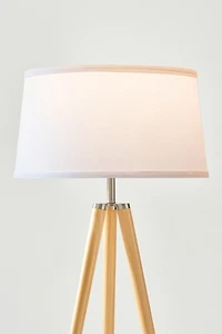 Brightech Emma LED Tripod Wood Floor Lamp
