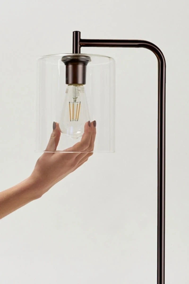 Brightech Elizabeth LED Glass Shade Floor Lamp