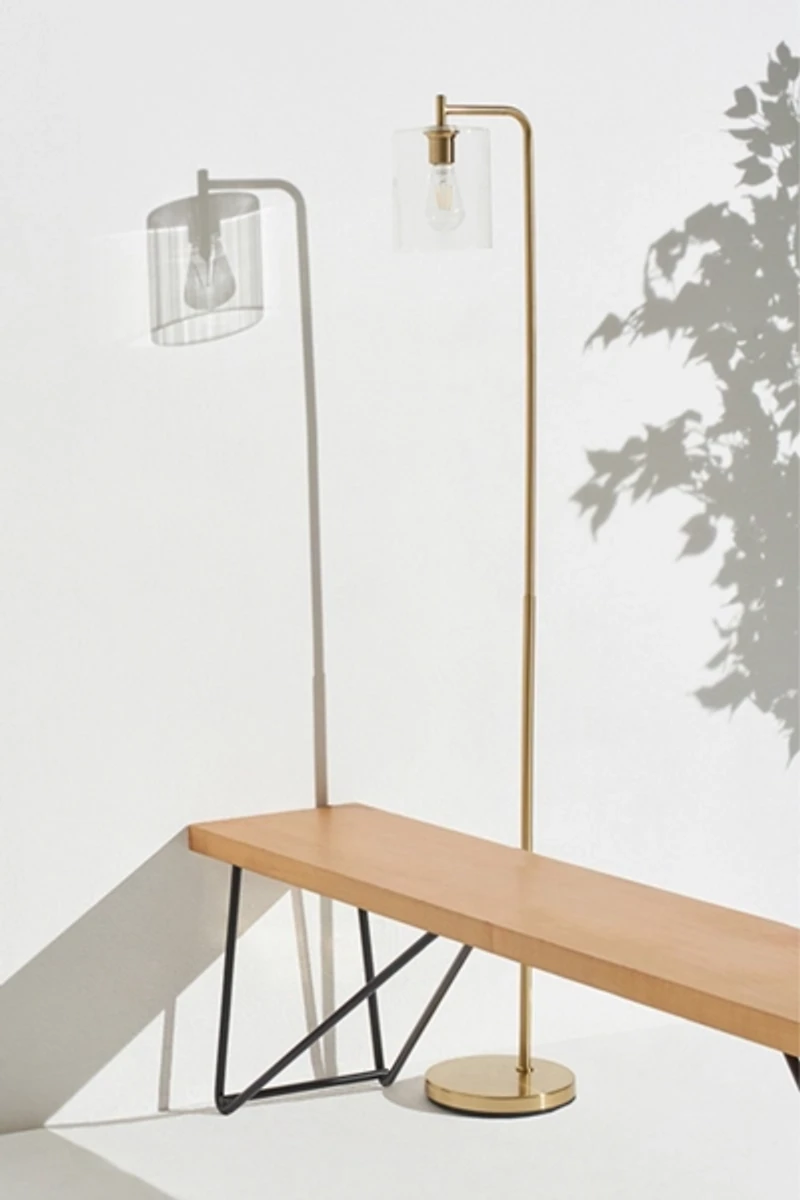 Brightech Elizabeth LED Glass Shade Floor Lamp