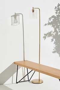 Brightech Elizabeth LED Glass Shade Floor Lamp