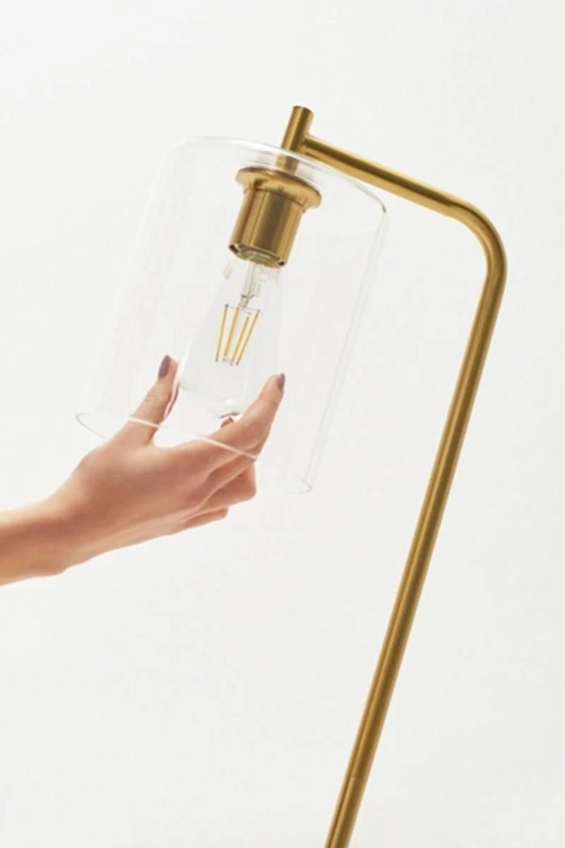 Brightech Elizabeth LED Glass Shade Floor Lamp