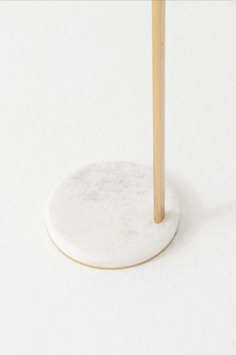 Brightech Luna Drop LED Marble Base Arc Floor Lamp