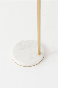 Brightech Luna Drop LED Marble Base Arc Floor Lamp