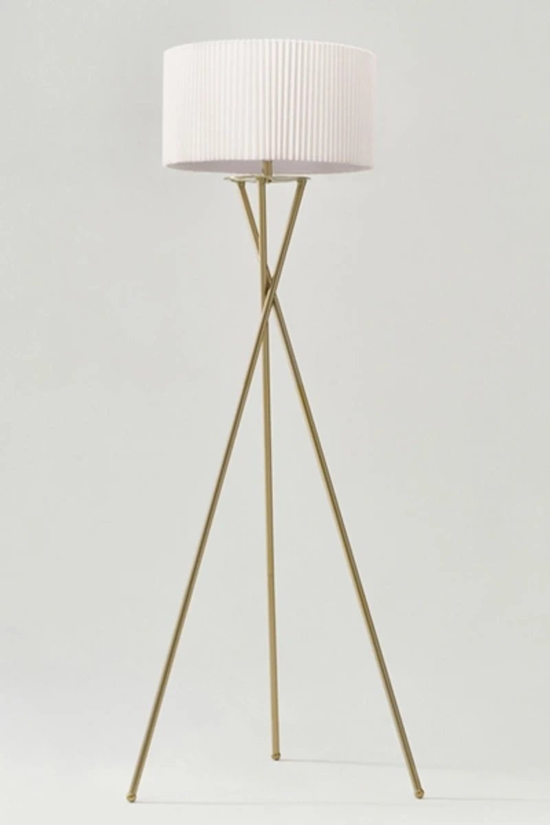 Brightech Jaxon LED Pleated Shade Tripod Floor Lamp