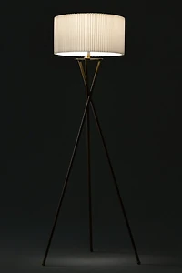 Brightech Jaxon LED Pleated Shade Tripod Floor Lamp