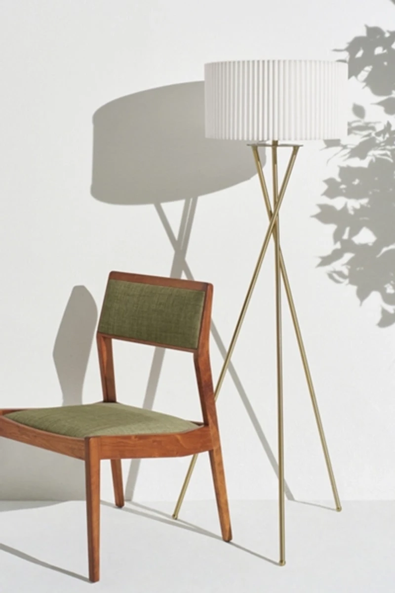 Brightech Jaxon LED Pleated Shade Tripod Floor Lamp