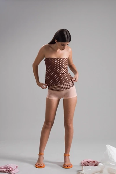 High Frequency  Marilyn Polka Dot Tube Top