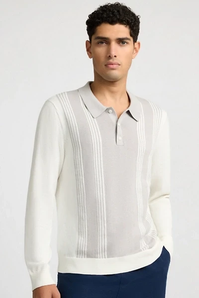 Onia Knit Long Sleeve Polo Sweatshirt