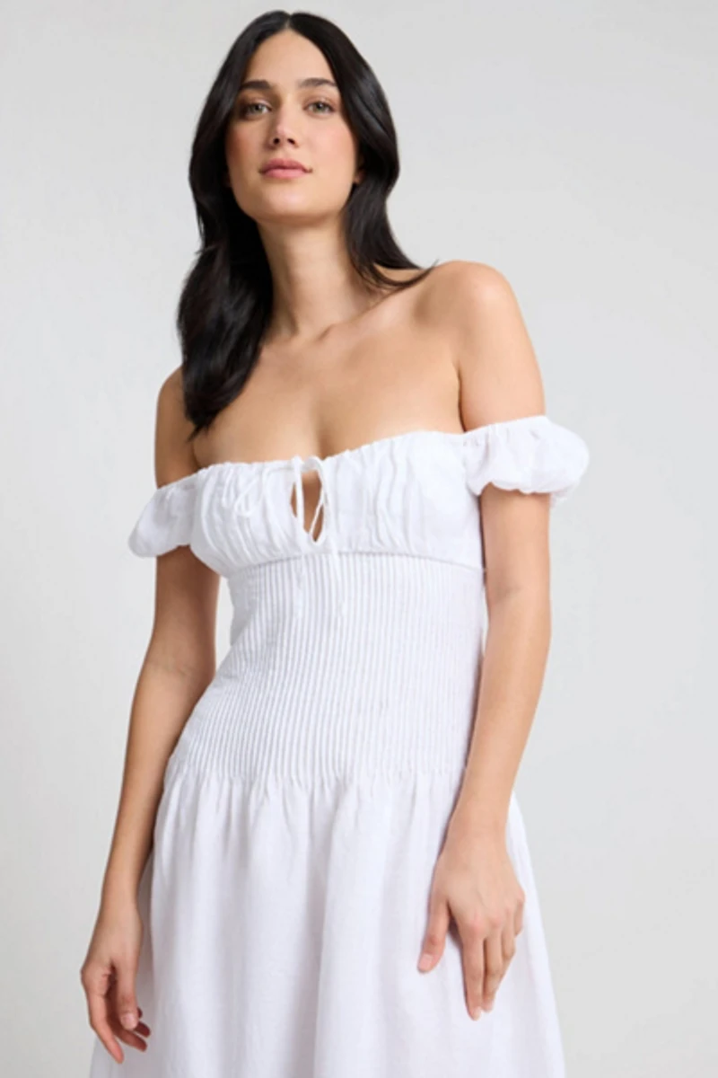 Onia Off Shoulder Midi Dress
