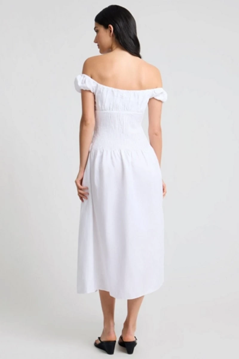 Onia Off Shoulder Midi Dress