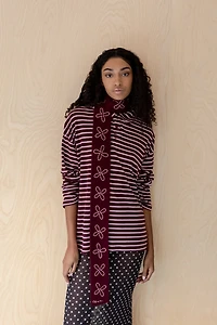 TBCo Merino Wool Flora Skinny Scarf
