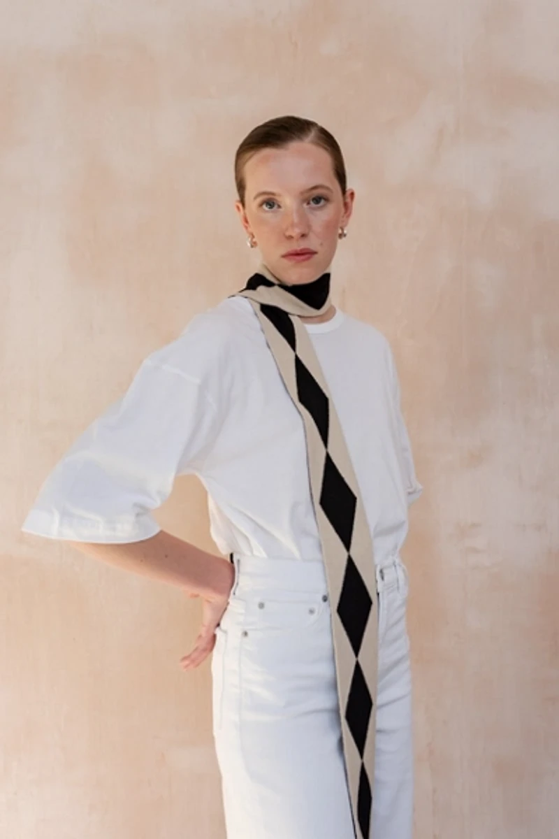 TBCo Merino Wool Harlequin Skinny Scarf