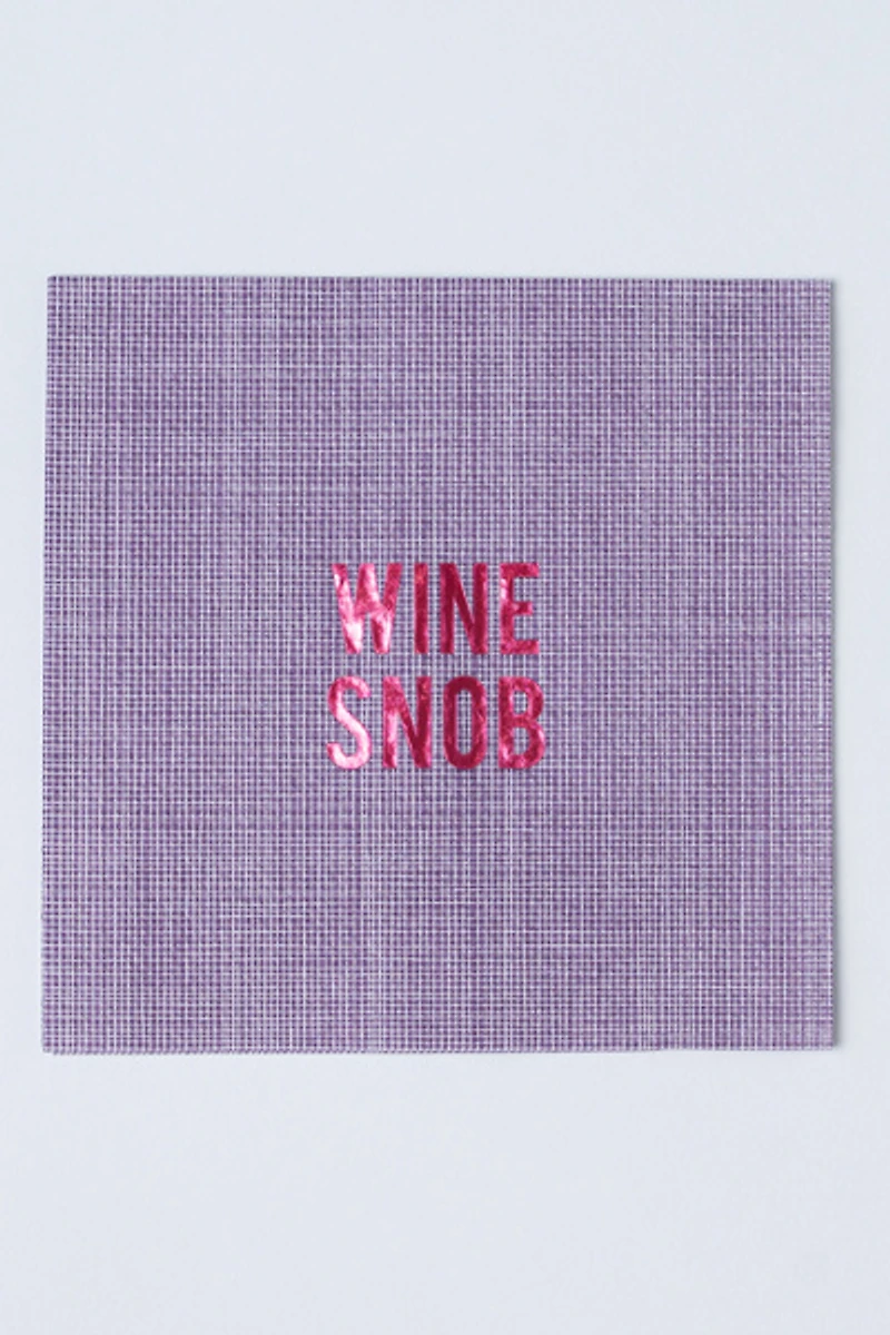 No Reservations Disposable Cocktail Napkin