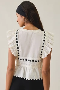 Kimchi Blue Eva Ruffle Lace Babydoll Blouse
