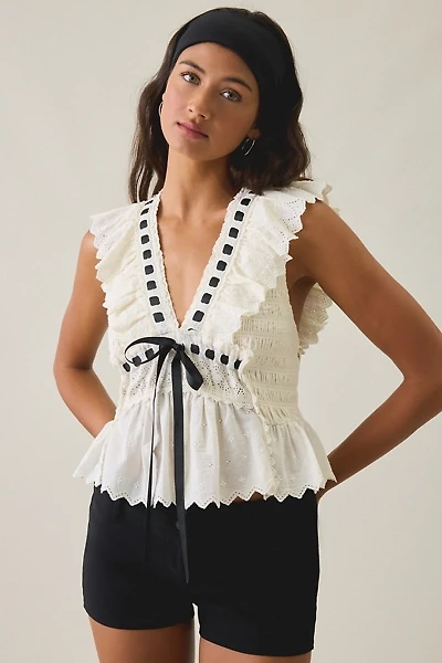 Kimchi Blue Eva Ruffle Lace Babydoll Blouse