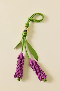 Garden Florals Faux Leather Bag Charm