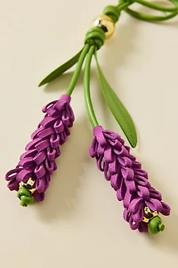 Garden Florals Faux Leather Bag Charm