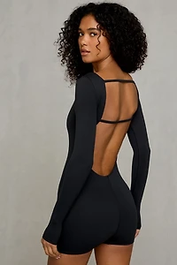 Out From Under Saturday Sculpt Open-Back Long Sleeve Athletic Romper