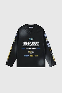 Aelfric Eden Racing Logo Patches Print Long Sleeve Tee