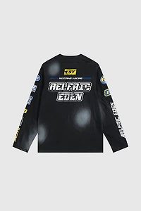 Aelfric Eden Racing Logo Patches Print Long Sleeve Tee