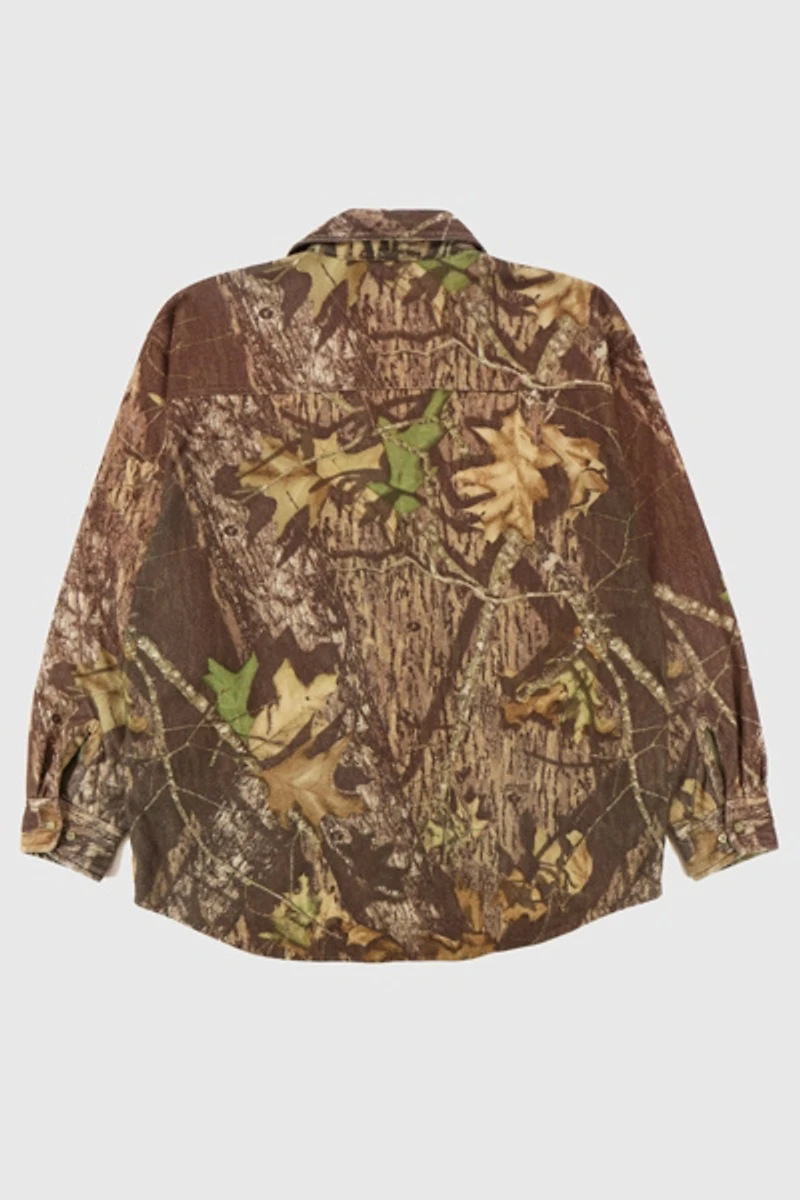 Vintage Cabela's Tree Fleece Camo Button-Down Shirt