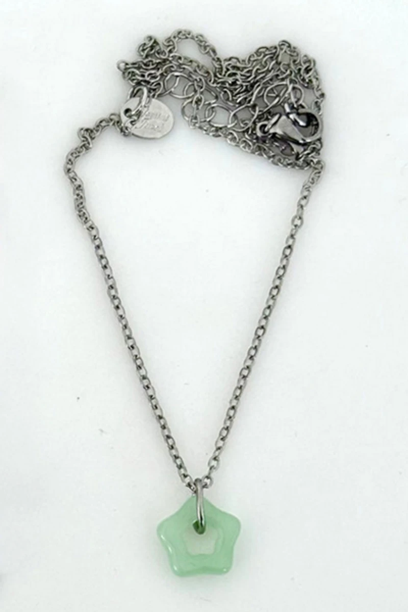 Gemini Jewels Baby Jade Star Necklace
