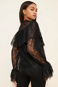 Endless Rose Ruffled Lace Blouse