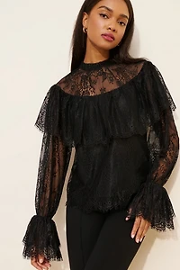 Endless Rose Ruffled Lace Blouse